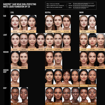 BAREPRO® 24HR Wear Skin-Perfecting Matte Liquid Foundation Mineral SPF 20