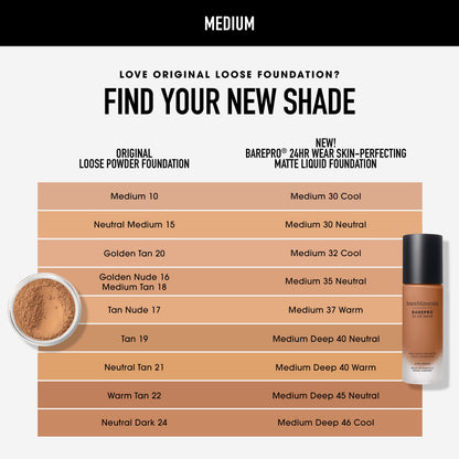 BAREPRO® 24HR Wear Skin-Perfecting Matte Liquid Foundation Mineral SPF 20