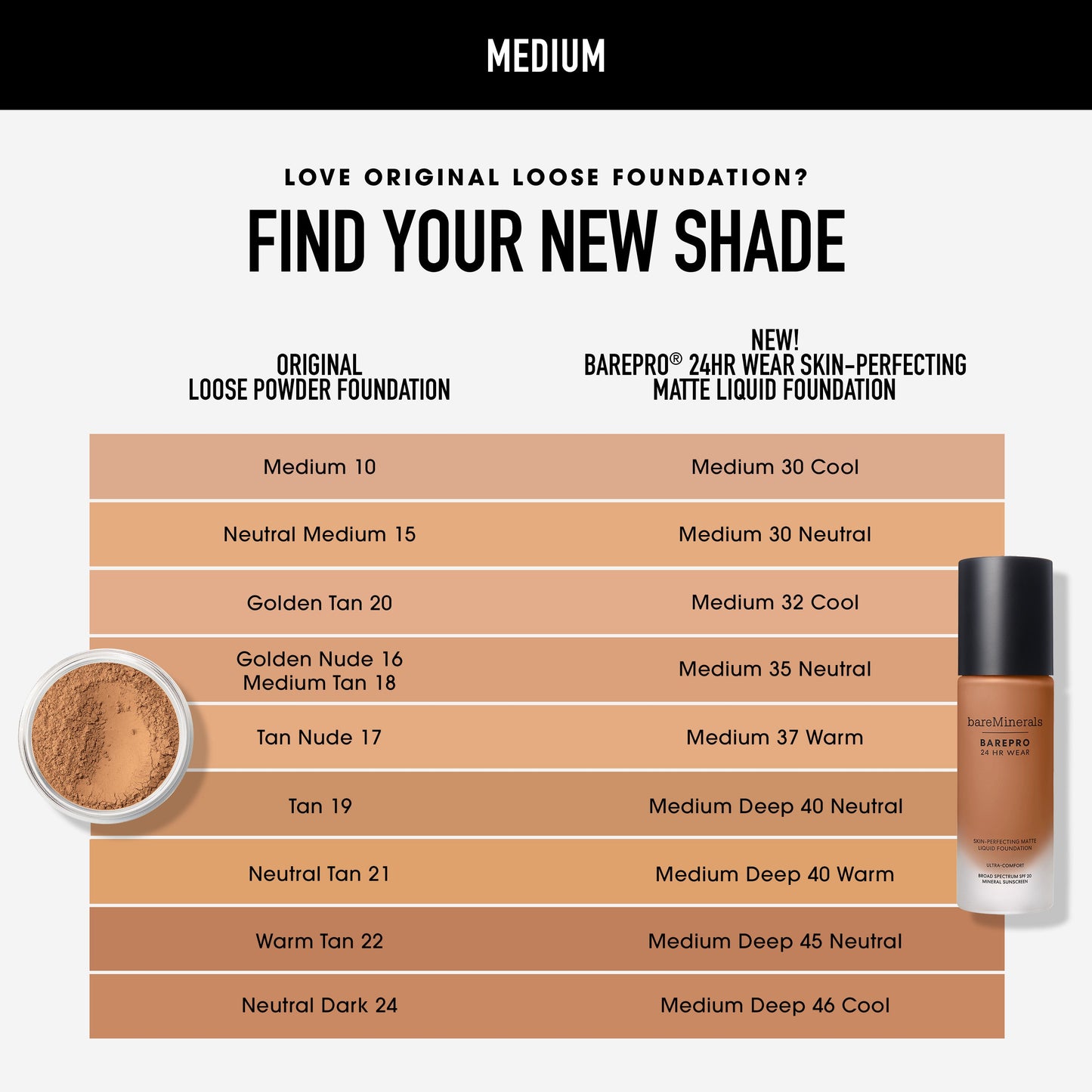 BAREPRO® 24HR Wear Skin-Perfecting Matte Liquid Foundation Mineral SPF 20
